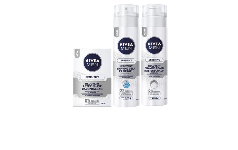 NIVEA MEN Sensitive Recovery borotválkozó termékcsalád