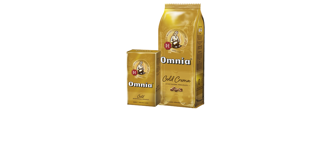 Új Omnia Gold Kávé aranybarna pörköléssel