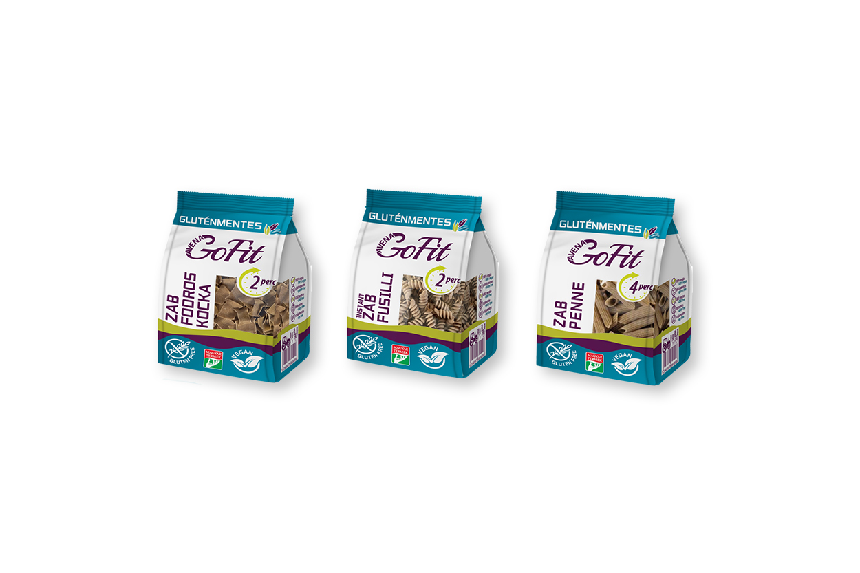 Avena GoFit Gluténmentes Zabtészták (Fodros kocka, Penne, Fusilli)
