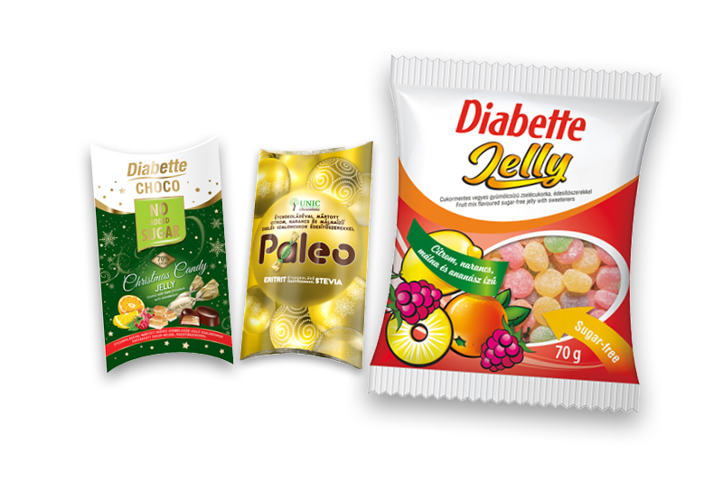Diabette JELLY cukormentes vegyes gyümölcsízű zselé cukorka 70gr