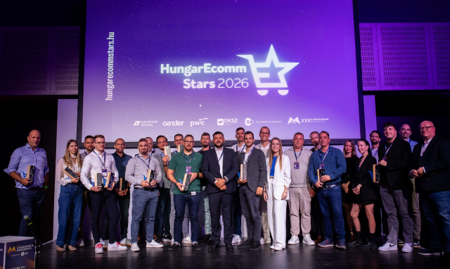 A HungarEcomm Stars 2026-ban három kategóriában összesen 15 vállalatot díjazott