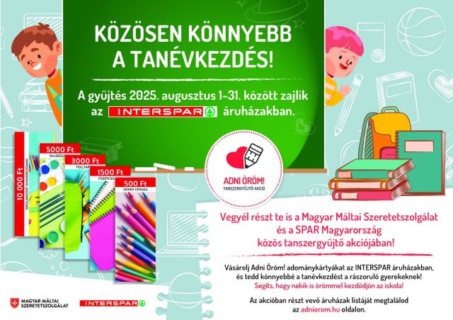 Iskolakezdési szezon és adománygyűjtés a SPAR-nál